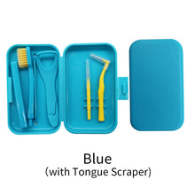 Ŝargi bildon en Galerio-spektilon, HRRSDental Dental Portable Travel Cleaning Kit Set Storage Box Protective 4Pcs/1set
