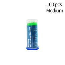 Load image into Gallery viewer, HRRSDental Dental Disposable Micro Applicator Tips Brush Medical Grade Extra Fine Green 100Pcs
