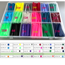 Cargar imagen en el visor de la galería, HRRSDental I Type Brace Latex-Free Ligature Tie Color Can Choose 18Colors 40Sticks/Color
