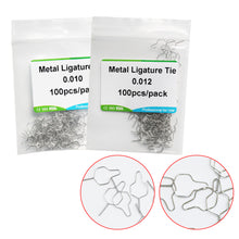 Load image into Gallery viewer, HRRSDental Stainless Steel Preformed Ligature Ties 100Pcs/Lot
