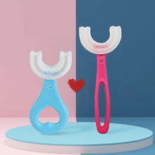 Ŝargi bildon en Galerio-spektilon, HRRSDental 360 Degrees kid&#39;s U shape Toothbrush Toddler Baby Children&#39;s Soft U-shaped silicone mousse

