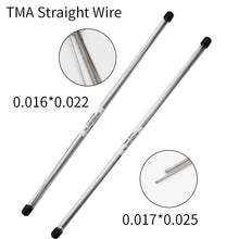 Cargar imagen en el visor de la galería, HRRSDental TMA Ti-Mo Orthodontic Straight Rectangluar Arch Wire 35mm 10Pcs/Packs
