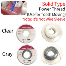 Load image into Gallery viewer, HRRSDental  Clear Gray Elastic Power Thread 25Feet 0.030&quot;  1Roll
