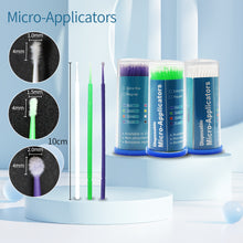 Cargar imagen en el visor de la galería, HRRSDental Dental Disposable Micro Applicator Tips Brush Medical Grade Extra Fine Green 100Pcs
