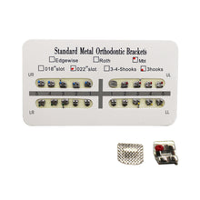 Cargar imagen en el visor de la galería, HRRSDental 10Packs Brace Bracket MBT Mesh base 3Hook Standard Mini White Pad

