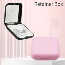 Load image into Gallery viewer, HRRSDental Square Denture Storage Plastic Magnetic Suction Box With Mirror High Quality Organizer Case Dental Retainer Mouth Guard
