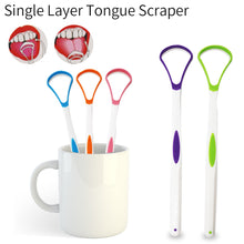 Load image into Gallery viewer, HRRSDental Silicone Oral Care Fresh Breath Tongue Scraper Tongue Brush Tongue Scraper Cleaner Bad Breath Sweeper
