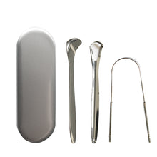 Load image into Gallery viewer, HRRSDental Stainless Steel Tongue Scraper Reusable Tongue Brush Cleaning Scraper
