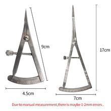 Загрузить изображение в средство просмотра галереи, HRRSDental 1pc Dentistry Gauge Caliper Medical Surgical Bend Straight Head Stainless Steel Dental Ruler Scale Tool for Measure Lab Instrument
