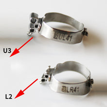 Загрузить изображение в средство просмотра галереи, HRRSDental Molar Bands MBT 1st U2L1 With Cleats Convertible 0.22 (4pcs/Pack) 1Pack
