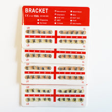Cargar imagen en el visor de la galería, HRRSDental Ortho MBT Monoblock 345hooks 0.022 Metal Bracket Red Pad 10Packs
