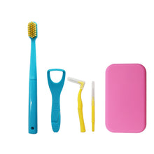 Ŝargi bildon en Galerio-spektilon, HRRSDental Dental Portable Travel Cleaning Kit Set Storage Box Protective 4Pcs/1set
