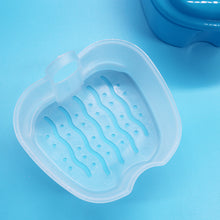 Load image into Gallery viewer, HRRSDental Denture Storage Box Oral Denture Plastic Care Bath Box with Hanging Net Container
