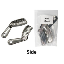 Load image into Gallery viewer, HRRSDental 2pcs/set Dental Impression Tray Upper and Lower Stainless Steel Teeth Hold Autoclavable Teeth Tray Dental Materials Dental Laboratory Tools
