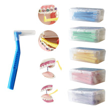 Cargar imagen en el visor de la galería, HRRSDental L Shape Brushes Oral Care Teeth Angle Interdental Brushes 20Pcs
