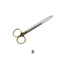 Ŝargi bildon en Galerio-spektilon, HRRSDental 1Pcs 13cm/15cm Dental Stainless Steel Dressing Scissor Sharp Blunt Straight/Bend Head Surgical
