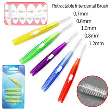 Ŝargi bildon en Galerio-spektilon, HRRSDental 5PCS Orthodontics Oral Hygiene Push-Pull Interdental Brush Adults Tooth Cleaning Floss Brush Tooth Pick Multi-Size Brush Head HRRSDental
