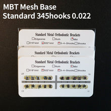 Cargar imagen en el visor de la galería, HRRSDental  MBT Mesh Base 345hooks  Metal 0.022 Bracket White Pad 10pcs HRRSDental
