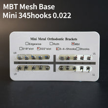 Загрузить изображение в средство просмотра галереи, HRRSDental  MBT Mesh Base 345hooks  Metal 0.022 Bracket White Pad 10pcs HRRSDental
