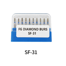 Load image into Gallery viewer, HRRSDental Orthodontic Dental Diamond Burs 10Pcs/Pack CR DI FL SF SI SO SR WR
