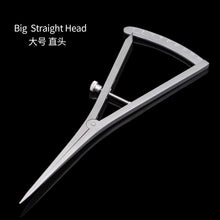 Load image into Gallery viewer, HRRSDental 1pc Dentistry Gauge Caliper Medical Surgical Bend Straight Head Stainless Steel Dental Ruler Scale Tool for Measure Lab Instrument
