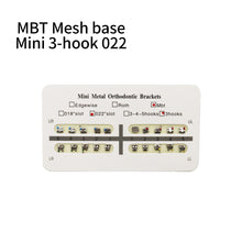 Загрузить изображение в средство просмотра галереи, HRRSDental 10Packs Brace Bracket MBT Mesh base 3Hook Standard Mini White Pad
