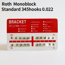 Загрузить изображение в средство просмотра галереи, HRRSDental Orthodontic Braces Bracket Roth Monoblock 345hooks Red Pad 10Packs
