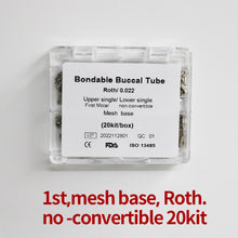 Загрузить изображение в средство просмотра галереи, HRRSDental Ready Stock~10/20/50Kits 40/80/200Pcs Mesh Base 0.022 1St Orthodontics Roth Non-Convertible Buccal Tube
