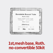 Cargar imagen en el visor de la galería, HRRSDental Ready Stock~10/20/50Kits 40/80/200Pcs Mesh Base 0.022 1St Orthodontics Roth Non-Convertible Buccal Tube
