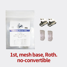 Load image into Gallery viewer, HRRSDental Ready Stock~10/20/50Kits 40/80/200Pcs Mesh Base 0.022 1St Orthodontics Roth Non-Convertible Buccal Tube
