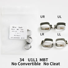 Load image into Gallery viewer, HRRSDental Molar Band with MBT Single Buccal Tube 10Packs 4 Pcs/Pack
