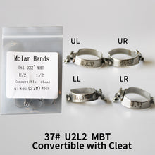 Загрузить изображение в средство просмотра галереи, HRRSDental MBT Upper double Lower double Convertible Buccal Tube Molar Band With Cleat (33-41) 1Pack 4pcs/pack
