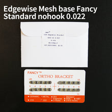 Загрузить изображение в средство просмотра галереи, HRRSDental Edgewise Mesh Base Metal 0.022 Bracket Orange/Blue PaperBag
