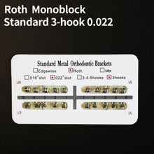 Cargar imagen en el visor de la galería, HRRSDental Roth 3/345hook Mini/Standard Metal 0.022 Dental Orthodontic Bracket White Pad 10Packs - HRRSDental
