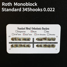 Cargar imagen en el visor de la galería, HRRSDental Roth 3/345hook Mini/Standard Metal 0.022 Dental Orthodontic Bracket White Pad 10Packs - HRRSDental
