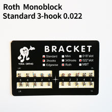 Load image into Gallery viewer, HRRSDental Roth 3/345hooks Metal 0.022 Dental Bracket Black Yoka 10Packs - HRRSDental
