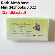 Load image into Gallery viewer, HRRSDental Roth SandBlasted Mesh Base 345Hooks 0.022 Metal Orthodontic Bracket 10 Boxes
