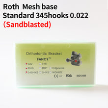 Cargar imagen en el visor de la galería, HRRSDental Roth SandBlasted Mesh Base 345Hooks 0.022 Metal Orthodontic Bracket 10 Boxes
