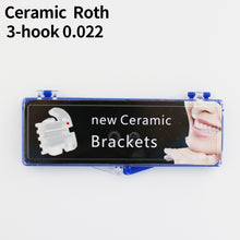 Загрузить изображение в средство просмотра галереи, HRRSDental Orthdontic Braces Bracket Ceramic Roth/MBT 3/345Hooks Plastic Box 1Box 20pcs
