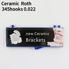 Cargar imagen en el visor de la galería, HRRSDental Orthdontic Braces Bracket Ceramic Roth/MBT 3/345Hooks Plastic Box 1Box 20pcs
