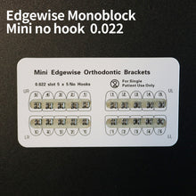 Load image into Gallery viewer, HRRSDental Edgewise 0/3/345Hook Metal 0.022 Orthodonticl Bracket White Pad 10Packs - HRRSDental
