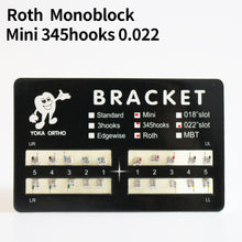 Cargar imagen en el visor de la galería, HRRSDental Roth 3/345hooks Metal 0.022 Dental Bracket Black Yoka 10Packs - HRRSDental
