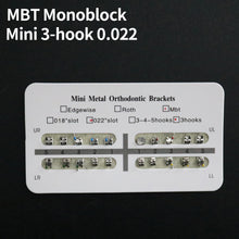 Cargar imagen en el visor de la galería, HRRSDental Orthodontic Braces Brackets MBT 3/345hook 0.022 Bracket White Pad 10Packs
