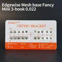 Load image into Gallery viewer, HRRSDental Edgewise Mesh Base Metal 0.022 Bracket Orange/Blue PaperBag

