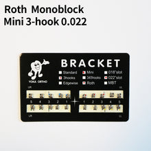 Cargar imagen en el visor de la galería, HRRSDental Roth 3/345hooks Metal 0.022 Dental Bracket Black Yoka 10Packs - HRRSDental
